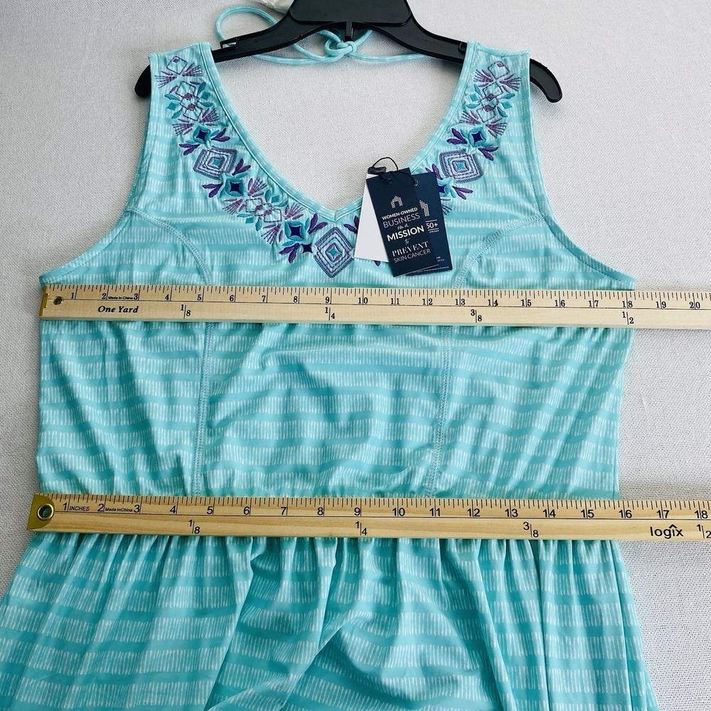 CABANA LIFE Size Large Naples Embroidered Tiered Midi Dress Cover-up Boho Beach - Picture 9 of 16